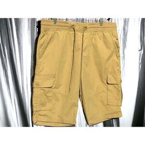 M. SOCIETY LADIES KHAKI CARGO SHORTS DRAWSTRING ELASTIC WAIST PULL ON NEW XL